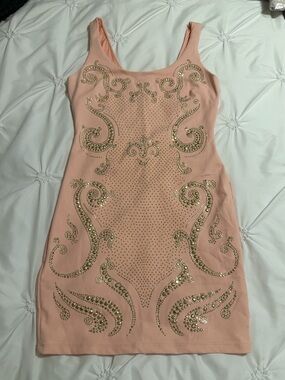 y2k style bedazzled bebe dress